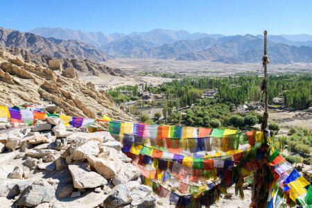 Foto de Vistas del palacio de Leh Ladakh en la India - Imagen libre de derechos