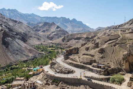views of lamayuru village in leh ladakh district, india