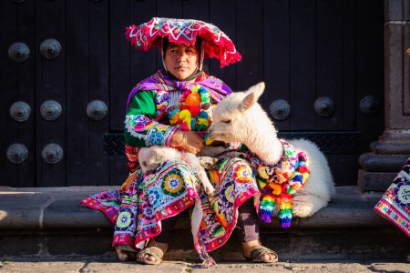 Foto de Cusco, perú. 12 de octubre. 2022: retrato de una mujer peruana no identificada - Imagen libre de derechos