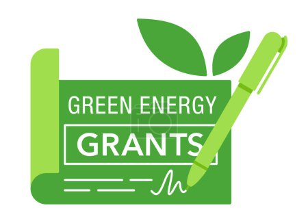 Illustration for Green Energy Grants and investment funds - goals for energy-saving improvements - Royalty Free Image