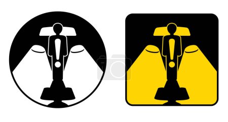 Ilustración de Cinta reflectante de alta visibilidad para ropa de trabajadores de la carretera, corredores y peatones. Pictograma vectorial plano - Imagen libre de derechos