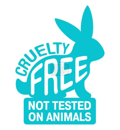 Téléchargez les illustrations : Étiquetage sans cruauté - emblème circulaire pour les produits non testés sur les animaux - étiquette d'emballage des cosmétiques - en licence libre de droit