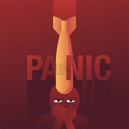 Panic Attack - episode of intense anxiety, which causes the physical sensations of fear. Mental disorder concept