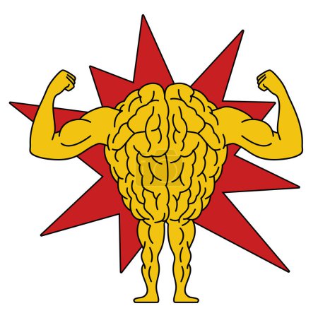 Trainieren Sie Ihr Gehirn - alterssicher für Ihren Verstand. Psychische Gesundheit mit Metapher - Gehirn als Bodybuilder