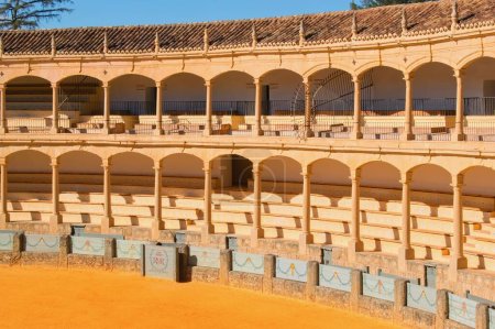 Photo for Ronda, Andalusia , Spain - 25.1.2023: The oldest bullring in the world Plaza de Toros de Ronda - Royalty Free Image