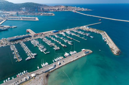 Photo for Aerial view of marina in Bar, Montenegro - Royalty Free Image