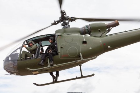 Foto de Bar, Montenegro - 6 de septiembre de 2015: helicóptero Aerospace Gazelle versión Helicóptero Yugoslavo. - Imagen libre de derechos
