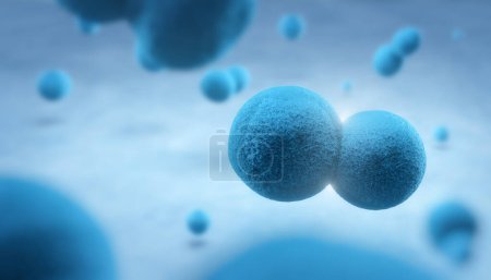 3D-Illustration embryonaler Stammzellen, Science Hintergrundkonzept.