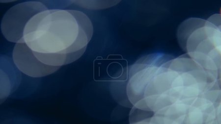 Photo for Abstract dark blue bokeh illustration background and effect overlay. Soft toned vibrant defocused decor template copy space backplate. Macro close-up glow effect product showcase backdrop. - Royalty Free Image