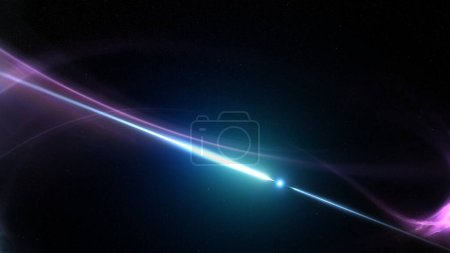 Foto de Concepto de púlsar giratorio en nebulosa espacial que emite ráfagas de rayos gamma de alta energía. Ilustración en 3D de un disparo en pista que representa destellos de radiación parpadeantes de un núcleo de estrella de magnetar o neutrones en gas interestelar. - Imagen libre de derechos