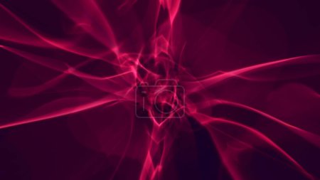 Foto de Campo de fuerza de energía de plasma rosa giratorio abstracto sobre fondo oscuro. Concepto arte generativo Ilustración 3D del gradiente evolutivo psicodélico luz llamarada placa posterior gráfica copia espacio elemento de diseño. - Imagen libre de derechos