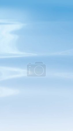 Photo for Vertical blue gradient milk liquid surface beauty care background. Concept 3D illustration creative smooth water motion backplate. Cleansing hydration concept and body care product showcase backdrop. - Royalty Free Image
