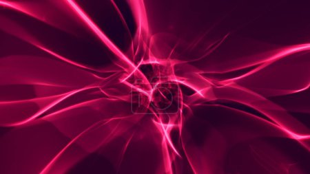 Foto de Campo de fuerza de energía de plasma rosa giratorio abstracto sobre fondo oscuro. Concepto arte generativo Ilustración 3D del gradiente evolutivo psicodélico luz llamarada placa posterior gráfica copia espacio elemento de diseño. - Imagen libre de derechos
