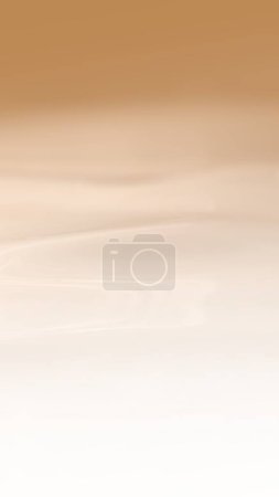 Foto de Beige marrón gradiente leche líquido superficie belleza cuidado fondo. Concepto Ilustración 3D creativo movimiento vertical del agua placa posterior. Concepto de hidratación de limpieza y el producto de cuidado corporal muestran el telón de fondo. - Imagen libre de derechos