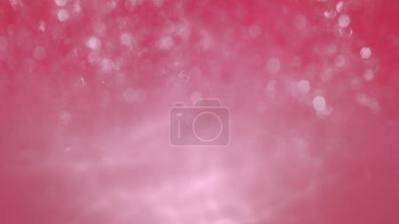 Photo for Abstract pink rose sparkling water bokeh glitter mock-up loop background. Concept 3D illustration for luxury showcase product packshot backplate. Elegant spring and summer season backdrop template. - Royalty Free Image
