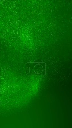 Photo for Abstract sustainable resources and green algae particle background. Vertical concept 3D illustration copy space showcase backdrop for biomass energy. Gentle shimmering flyer and social media backplate - Royalty Free Image