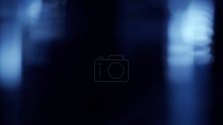Photo for Abstract dark blue lens flare gradient overlay light leak background illustration. Vibrant defocused decor product display. Soft toned copy space backplate. Elegant glow product showcase backdrop. - Royalty Free Image