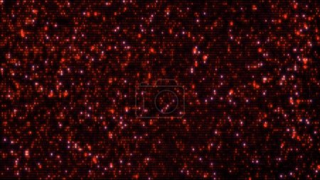 Photo for Abstract red computer hex code full-frame background. Concept binary encryption technology algorithm screen illustration for hud design and artificial intelligence machine learning design template. - Royalty Free Image
