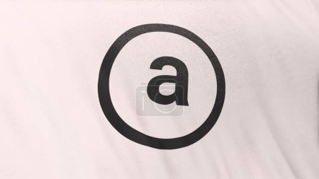 Photo for Arweave AR Coin icon logo on white flag banner background. Concept 3D illustration for cryptocurrency and fintech using blockchain technology to secure transactions in stock exchange DeFi market. - Royalty Free Image