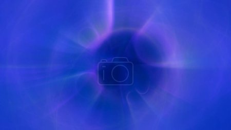 Téléchargez les photos : Flare de lentille rotative abstraite avec des rayures courbes en dégradé bleu rose et violet arc-en-ciel. Concept de saison printanière Illustration 3D. Vitrine de produits Mock-Up avec espace de copie pack shot. - en image libre de droit