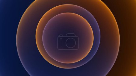 Photo for Elegant abstract modern neon light circle background in orange and purple. Color concept 3D illustration for brand logo showcase and product sales templates of minimalist and modish hologram art style - Royalty Free Image