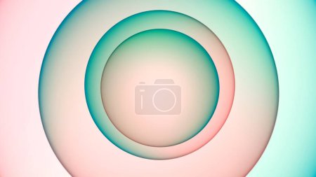 Téléchargez les photos : Elégant fond abstrait moderne néon cercle lumineux. Bannière d'illustration 3D de concept de couleur rose et verte pour la vitrine de logo de marque et les modèles de vente de produits comme style minimaliste d'art d'hologramme modish. - en image libre de droit