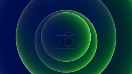 Photo for Abstract graphic gradient circle color background in green and blue. Concept 3D illustration for elegant technology product showcase templates packshots and minimalist info and copy space advertising - Royalty Free Image