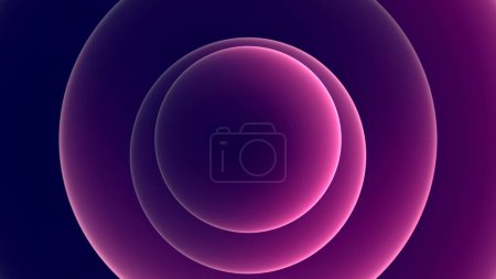 Photo for Abstract classy and luxurious neon light circle background in pink and blue. Concept 3D illustration for showcase, sale, and packshot templates with minimalist elegant and modish hologram art look - Royalty Free Image