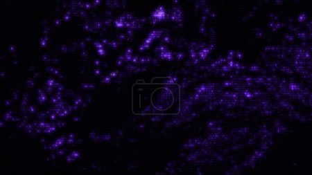 Téléchargez les photos : Résumé violet ordinateur hexadécimal code plein cadre arrière-plan. Illustration d'écran d'algorithme de technologie de cryptage binaire de concept pour la conception de hud et le modèle de conception de machine learning d'intelligence artificielle. - en image libre de droit