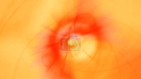 Photo for Abstract circular lens flare with orange red prism colored curved gradient streaks. Spring and summer season concept 3D illustration background. Mock-Up product showcase with pack shot copy space. - Royalty Free Image