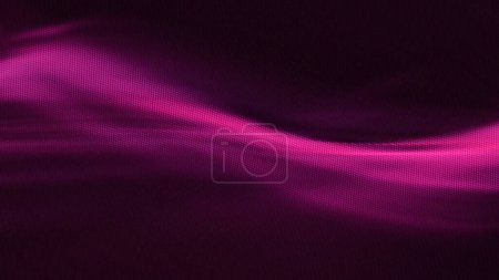 Photo for Abstract pink and black halftone dots background with defocused motion blur swirl pattern. 3D illustration backdrop template with copy space for information technology product showcase. - Royalty Free Image