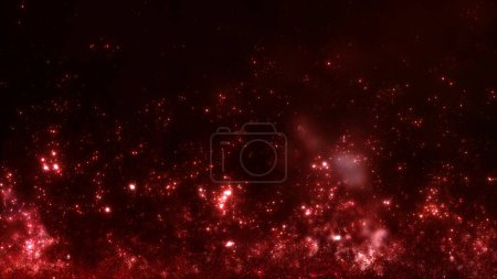 Photo for Abstract ambient flyer background luminous particles. Vertical concept 3D illustration wallpaper backdrop. Magic psychedelic shimmering sparkle dust showcase and copy space backplate - Royalty Free Image