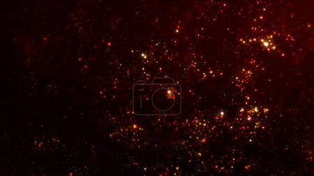 Photo for Abstract ambient flyer background luminous particles. Vertical concept 3D illustration wallpaper backdrop. Magic psychedelic shimmering sparkle dust showcase and copy space backplate - Royalty Free Image