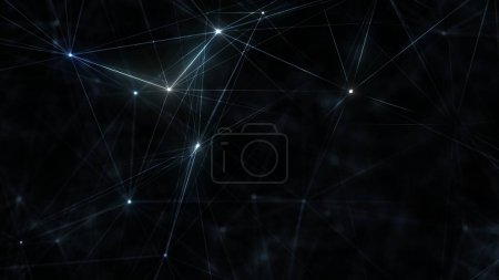 Photo for Abstract Background of Plexus Lines, Polygon - Royalty Free Image
