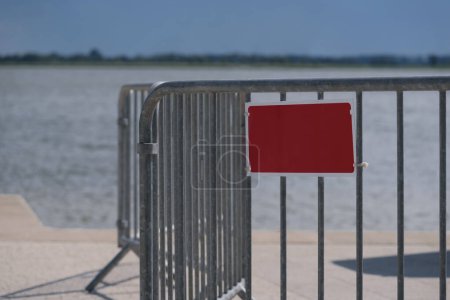 Photo for MOBILE BARRIERS - Protection of the area against entry by unauthorized persons - Royalty Free Image