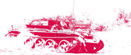 Photo for ARMORED RECOVERY VEHICLE - Ride a military vehicle to the off-road - Royalty Free Image