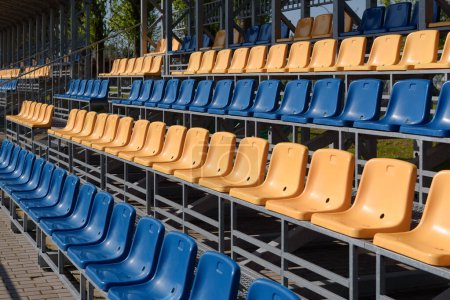 SPORTS FACILITIES - Grandstands for spectators at an athletics stadium