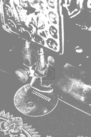 MACHINE À COUDRE - Fragment d'un vieux dispositif manuel