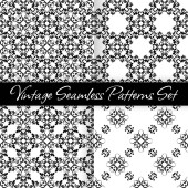 Set of decorative templates with black and white ornaments. Seamless pattern in oriental style for home decor. Black and white. Vector illustration. Poster #624132462