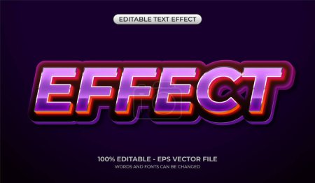 Gamer-Text-Effekt. Editierbarer, glänzender und futuristischer Texteffekt. 3D moderne Neon-Retro-Typografie