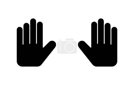Téléchargez les illustrations : Hand icon vector for web and mobile app. hand sign and symbol. hand gesture - en licence libre de droit
