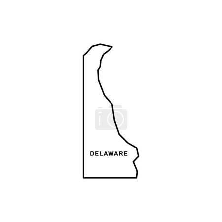 Ilustración de Icono de mapa de Delaware. Delaware vector icono - Imagen libre de derechos