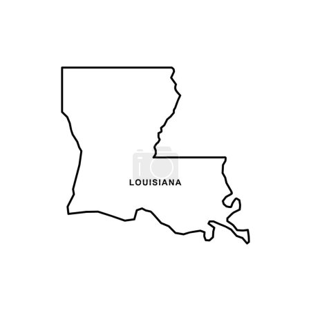 Louisiana map icon. Louisiana icon vector
