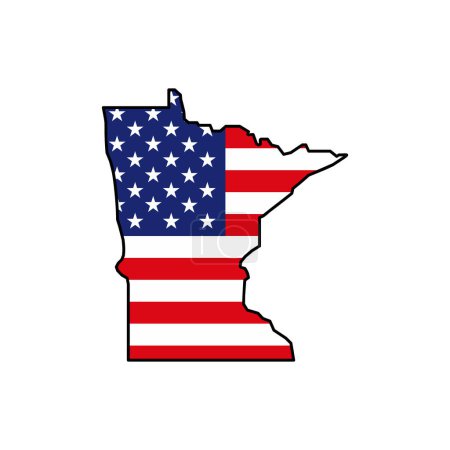 Ilustración de Minnesota mapa icono. Minnesota icono vector - Imagen libre de derechos