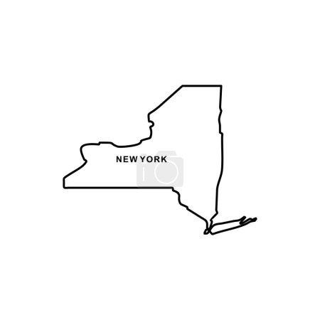 Icône de carte de New York. Vecteur icône New york