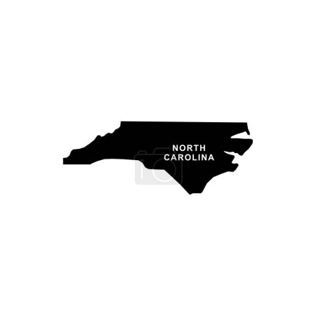 Illustration for North carolina map icon. North carolina icon vector - Royalty Free Image