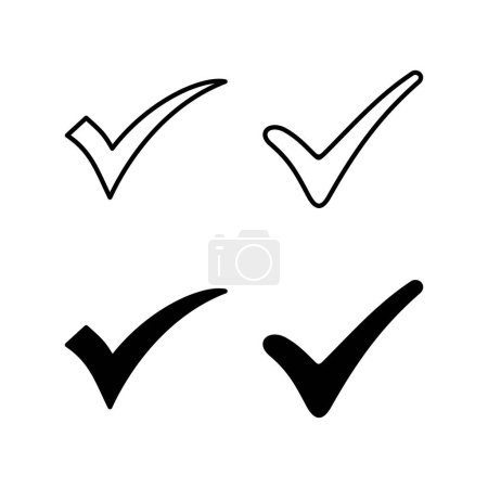 Téléchargez les illustrations : Check mark icon vector for web and mobile app. Tick mark sign and symbol - en licence libre de droit
