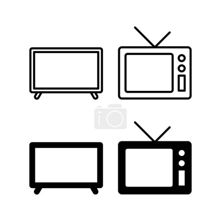Ilustración de Vector de icono de TV para web y aplicación móvil. signo y símbolo de televisión - Imagen libre de derechos