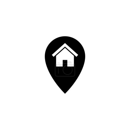 Address icon. home location sign and symbol