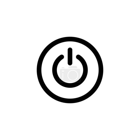 Ilustración de Icono de poder. Interruptor de encendido signo y símbolo. Energía eléctrica - Imagen libre de derechos